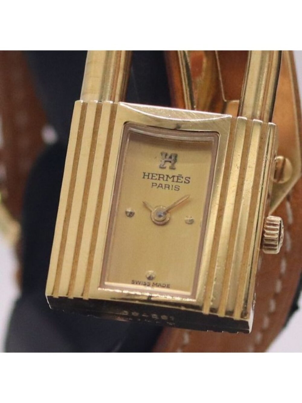 Hermes Kelly Watch Gold Dial